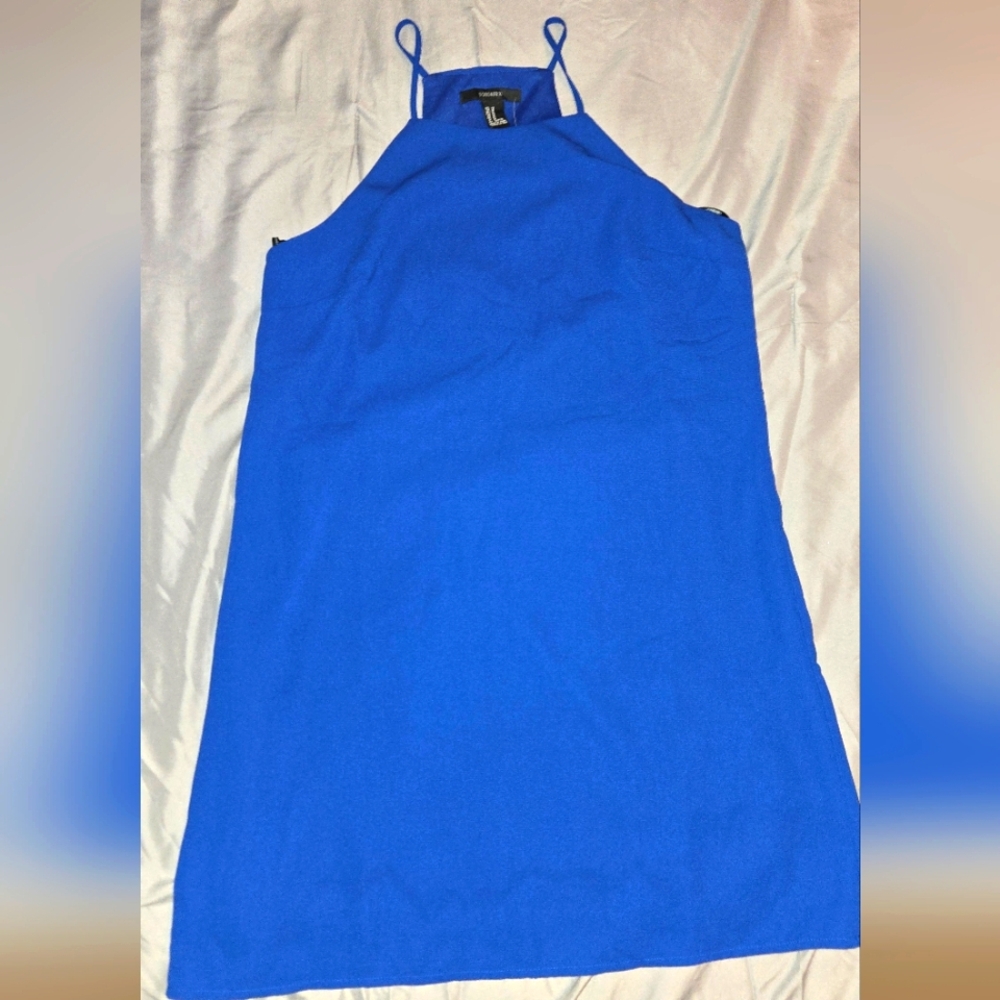 Elegant Blue Sleeveless Dress